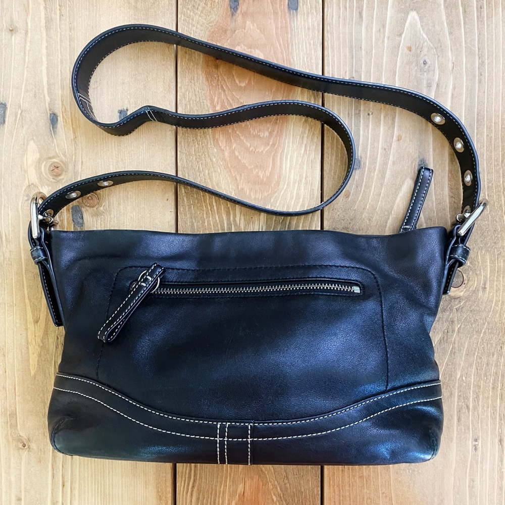 LIKE NEW Coach Black Purse Crossbody Vintage  Hobo Bag f10939